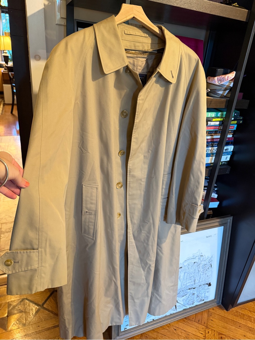 Vintage Burberry Nova Check Trench Coat 44L